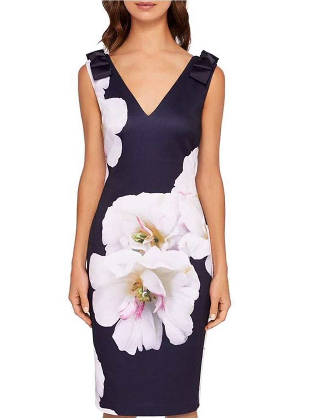 Ted Baker London Navy Gardenia Soleia Bow Dress